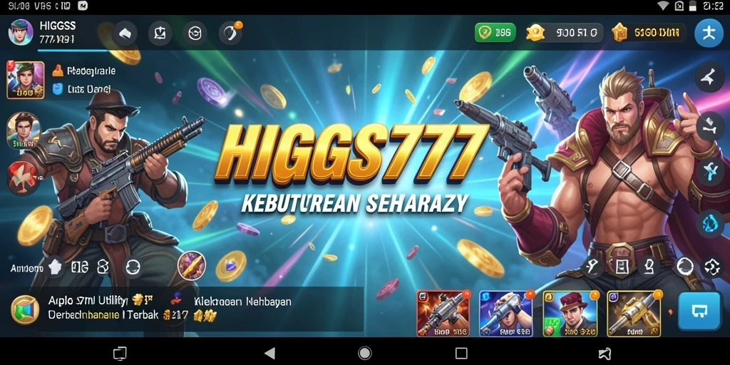 Tampilan utama HIGGS777 dengan fitur Utility yang intuitif.