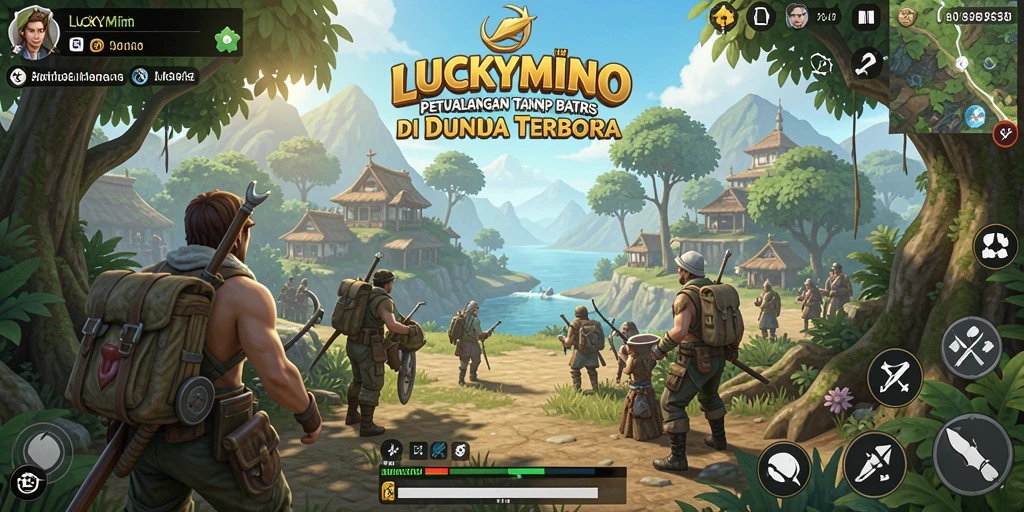 Screenshot gameplay yang menampilkan petualangan seru di dunia terbuka.