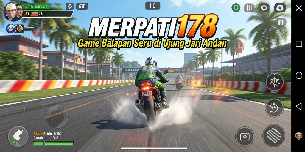 Tampilan seru dari gameplay balapan di MERPATI178.