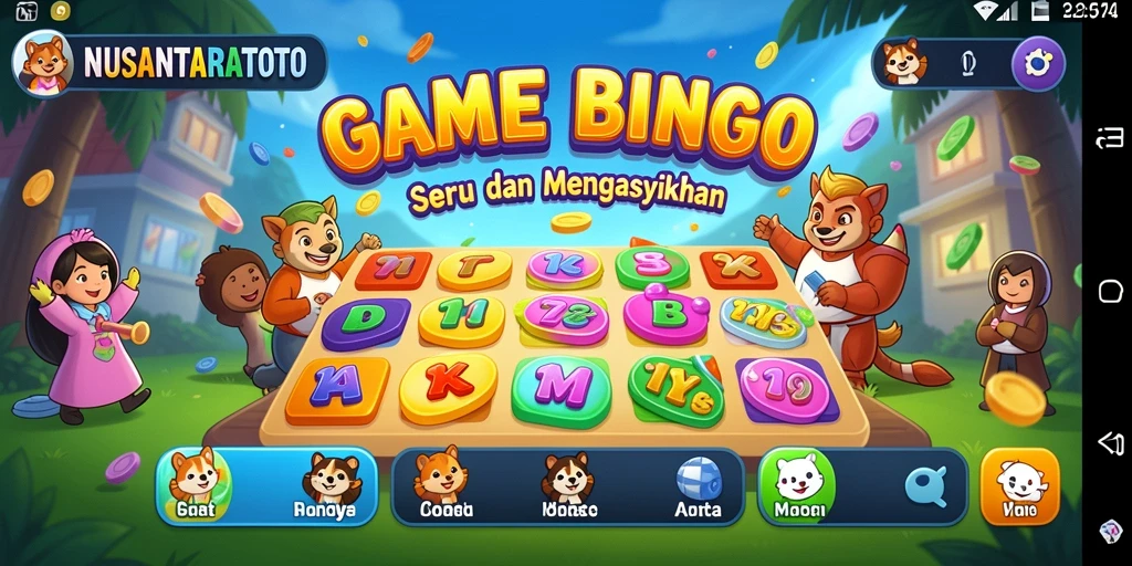 Tampilan gameplay NUSANTARATOTO saat bermain Bingo yang seru.