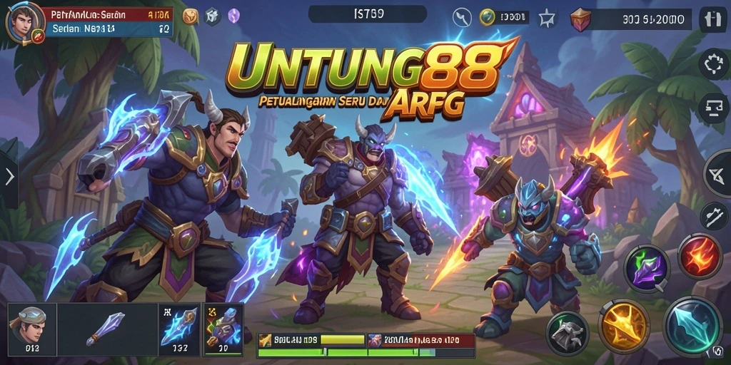 Tampilan gameplay seru dan strategis dalam UNTUNG88 ARPG.