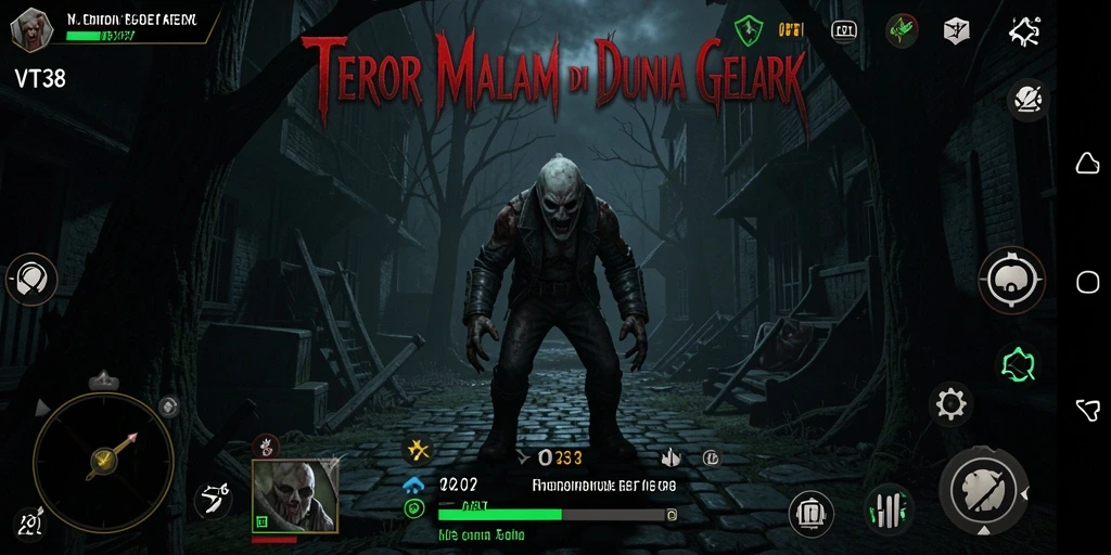 Tampilkan gameplay menyeramkan di dunia gelap penuh misteri.